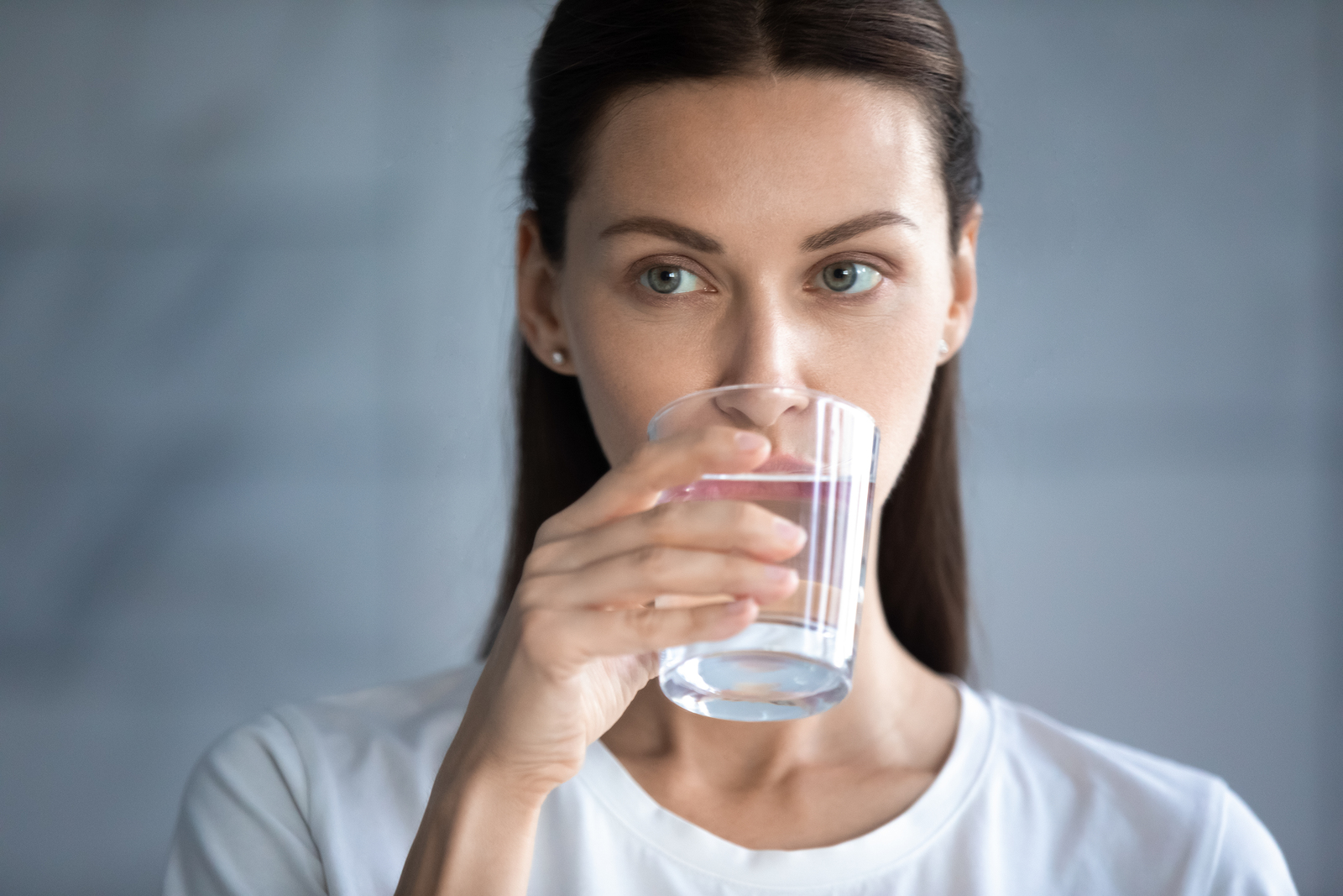 woman drinking chlorine city water