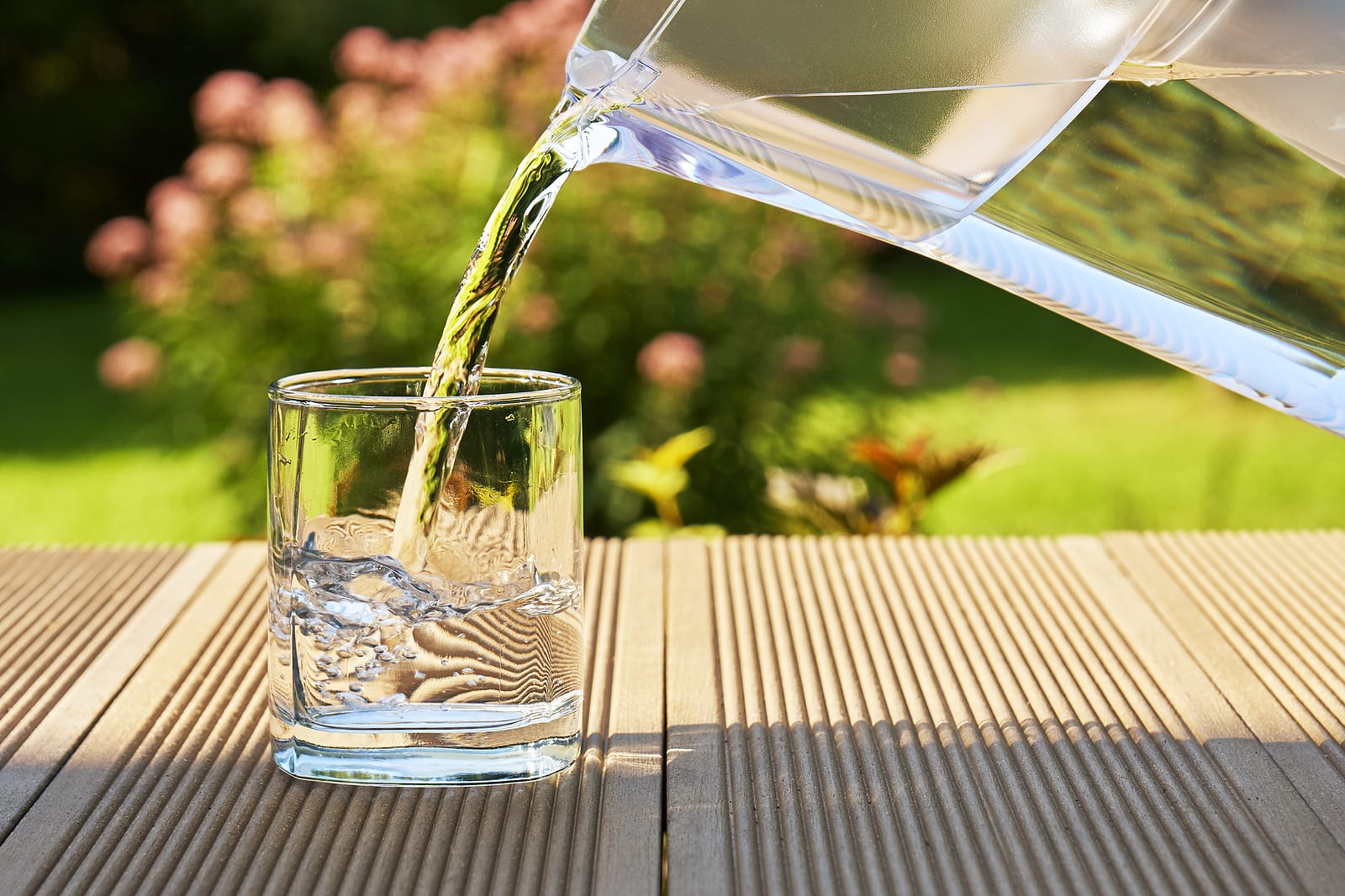 Water Filter Pitcher Pouring Water 